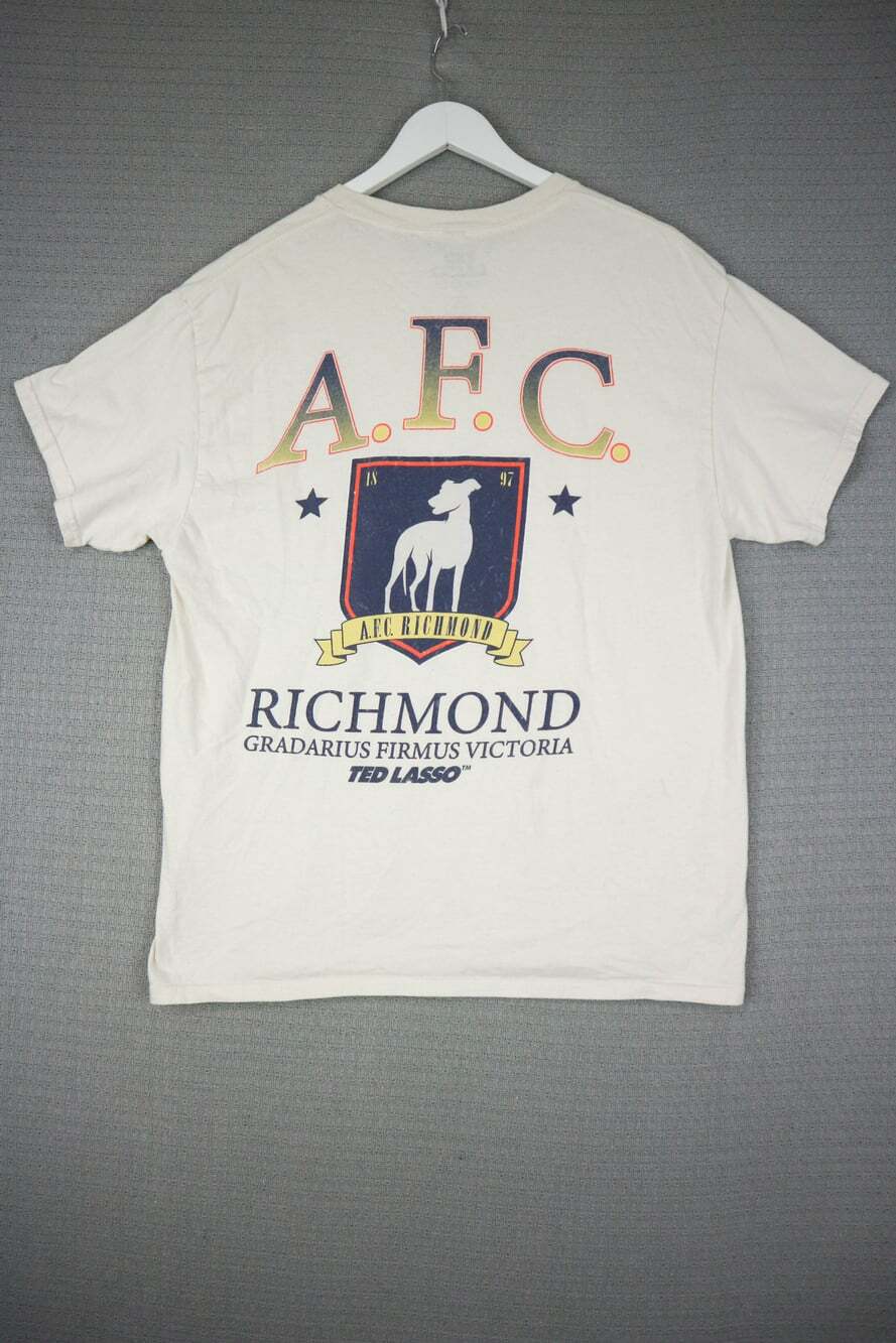 Ted Lasso A.F.C Richmond Graphic Tee Large Off White Cream
